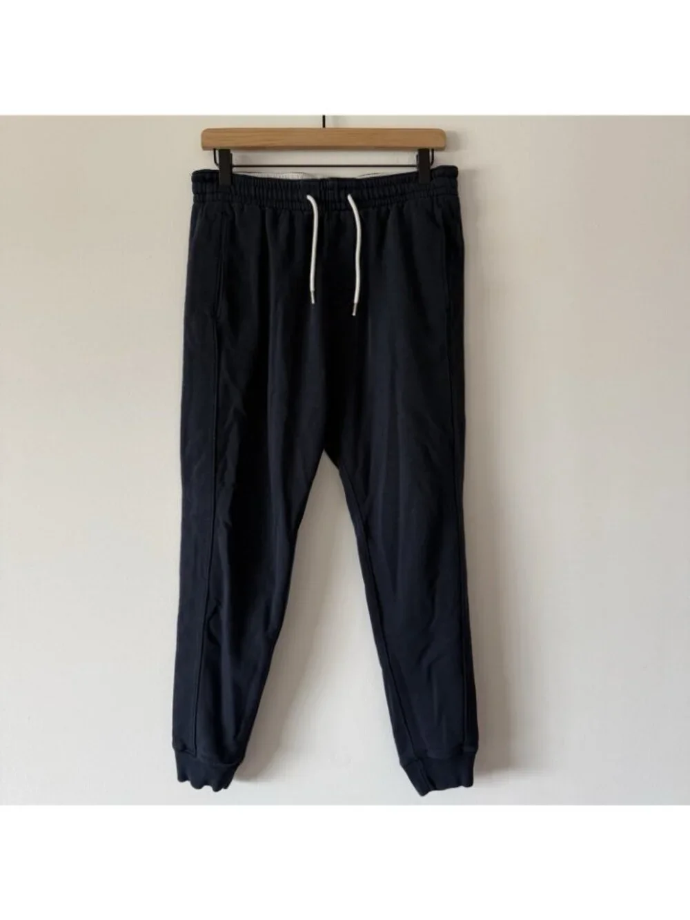 Abercrombie Fitch Sweatpants Men’s Sz M Navy Joggers Fleece Cotton‎ Athleisure